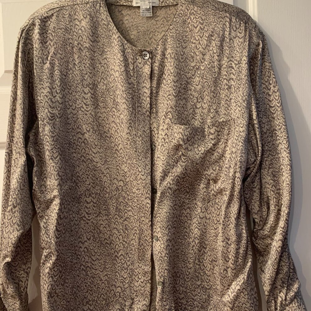Christian Dior Silk Print Blouse size 12